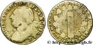 A beautiful 12 Denier of Louis XVI from the French Revolution which symbolizes the fight of the people to gain freedom,